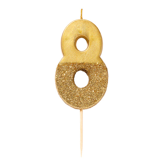 Glitter Number Candle