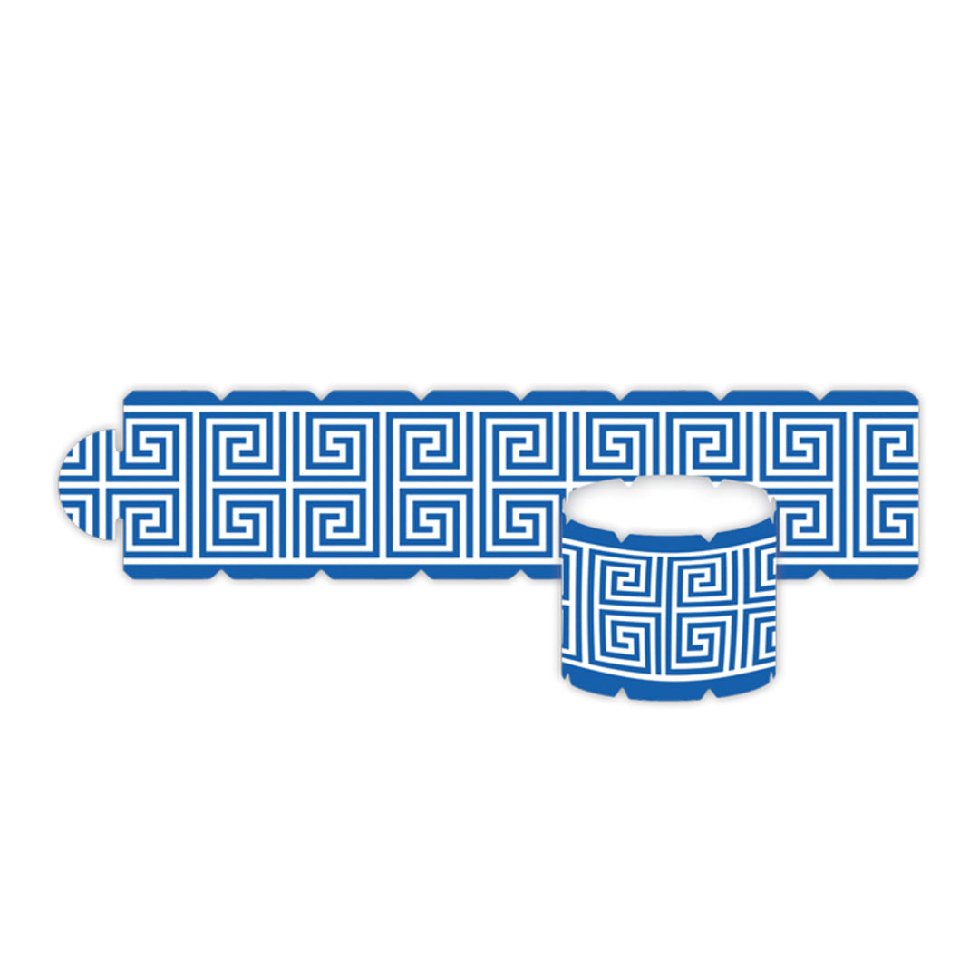 Blue Key Pattern Napkin Rings