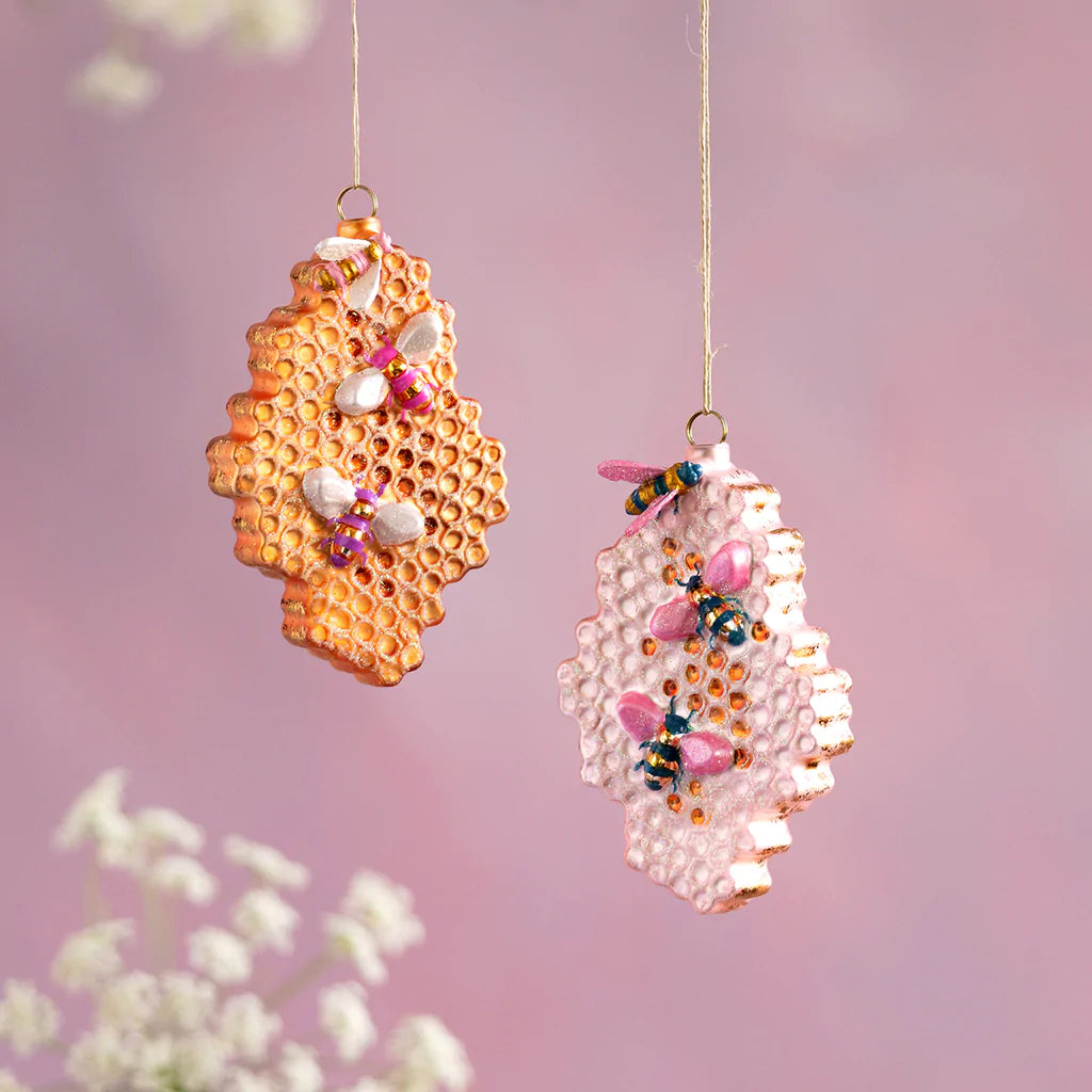 Honeycomb Bee Ornament