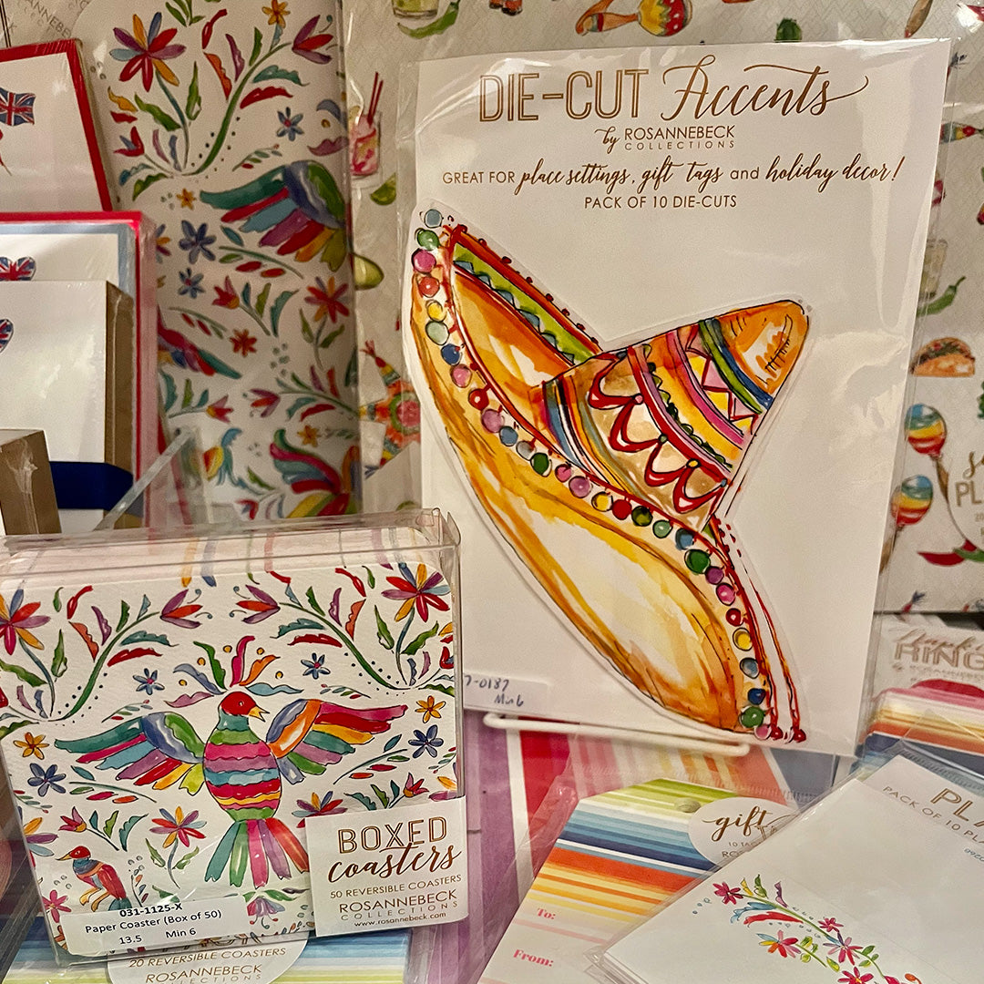 Handpainted Sombrero Die-Cut Table Accents