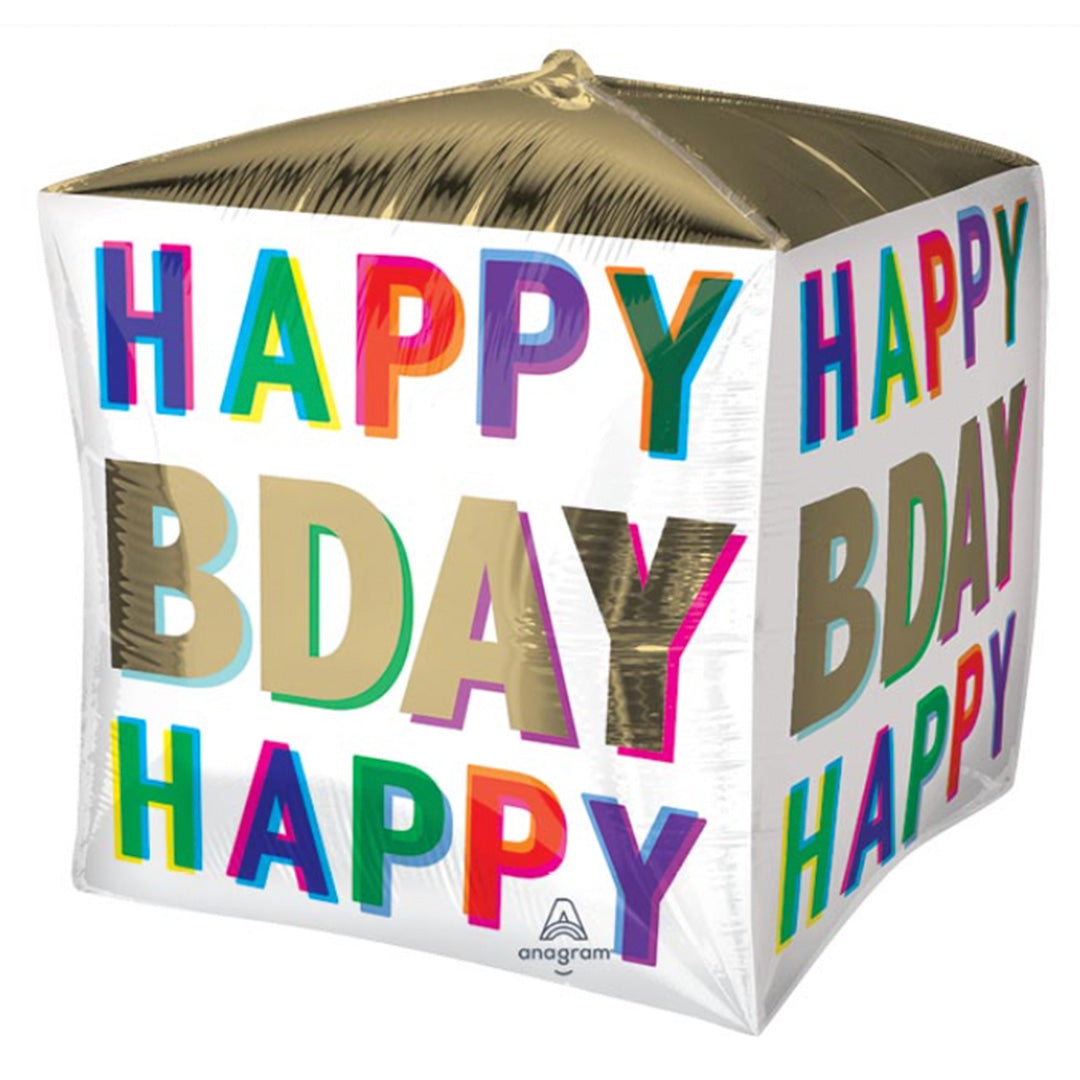 15" Happy Birthday Cubez