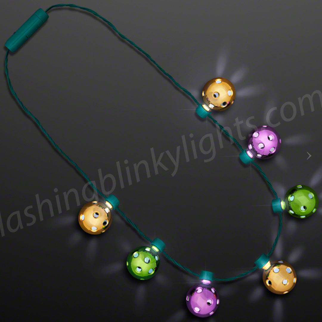 Fleur de Lis Light Up Necklaces Mardi Gras Beads by FlashingBlinkyLights 