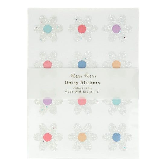 Glitter Daisy Stickers