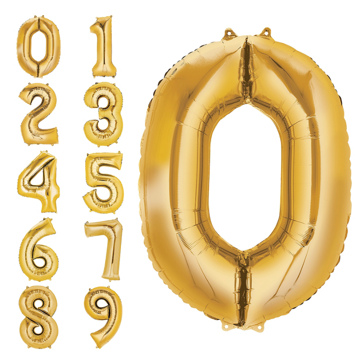 34" Gold Mylar Numbers