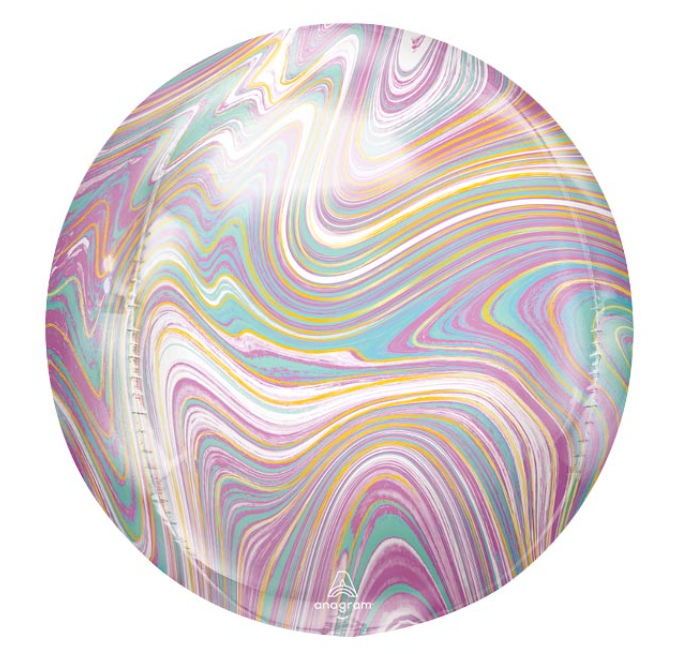 15" Pastel Marble Orbz