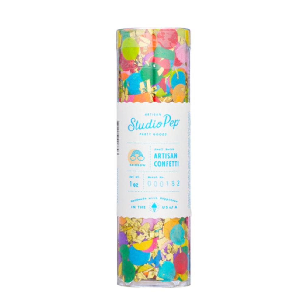 Rainbow Confetti Tube