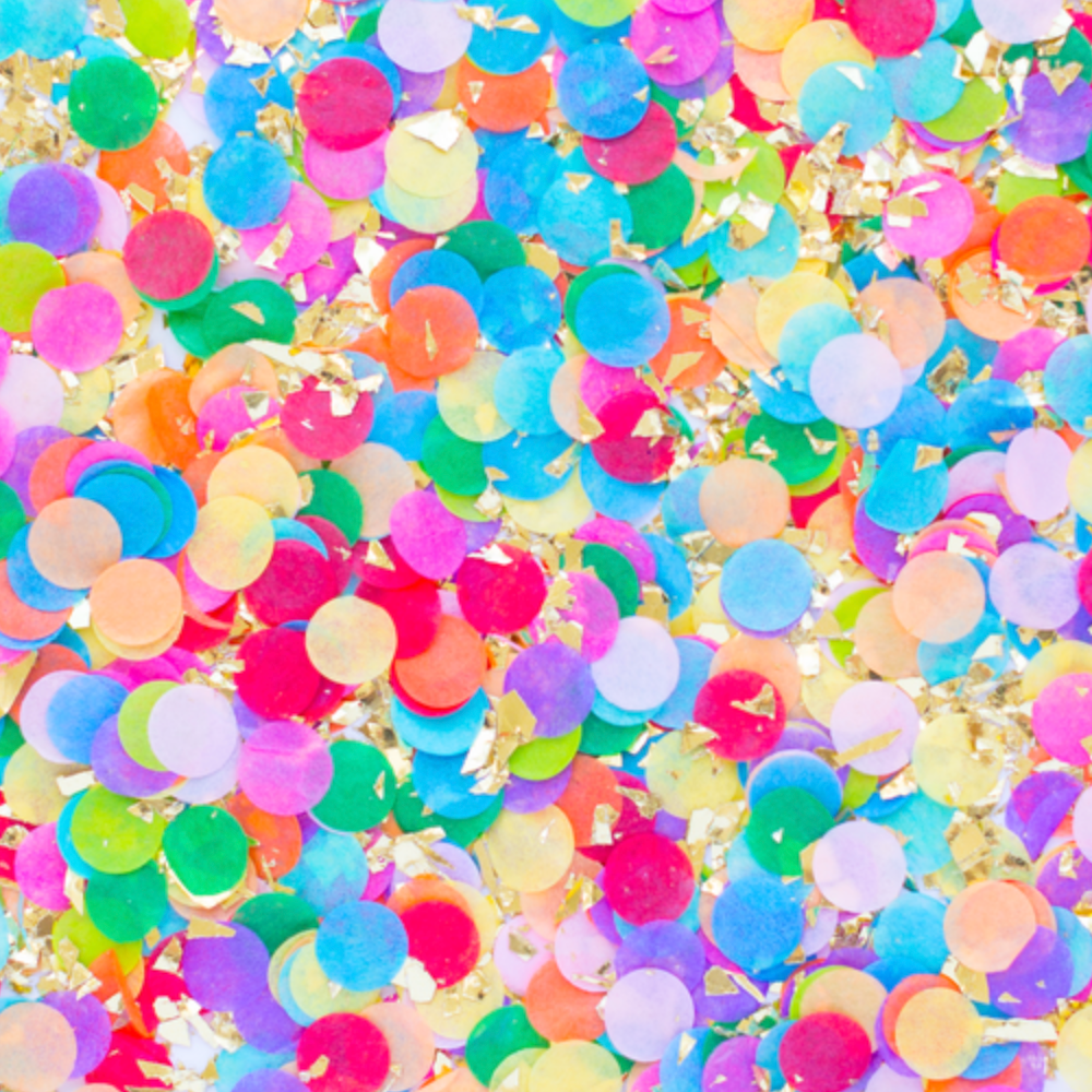 Rainbow Confetti Tube