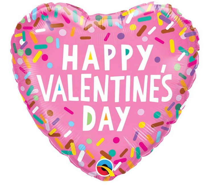 18" Valentine's Day Sprinkle Balloon