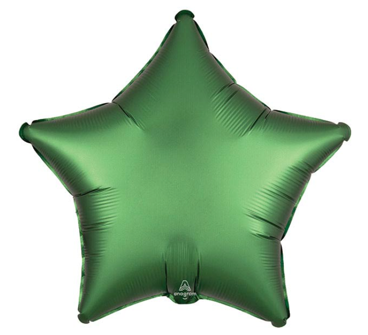 19" Emerald Green Satin Star Balloon