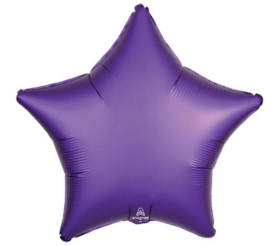 Purple Satin Star Balloon