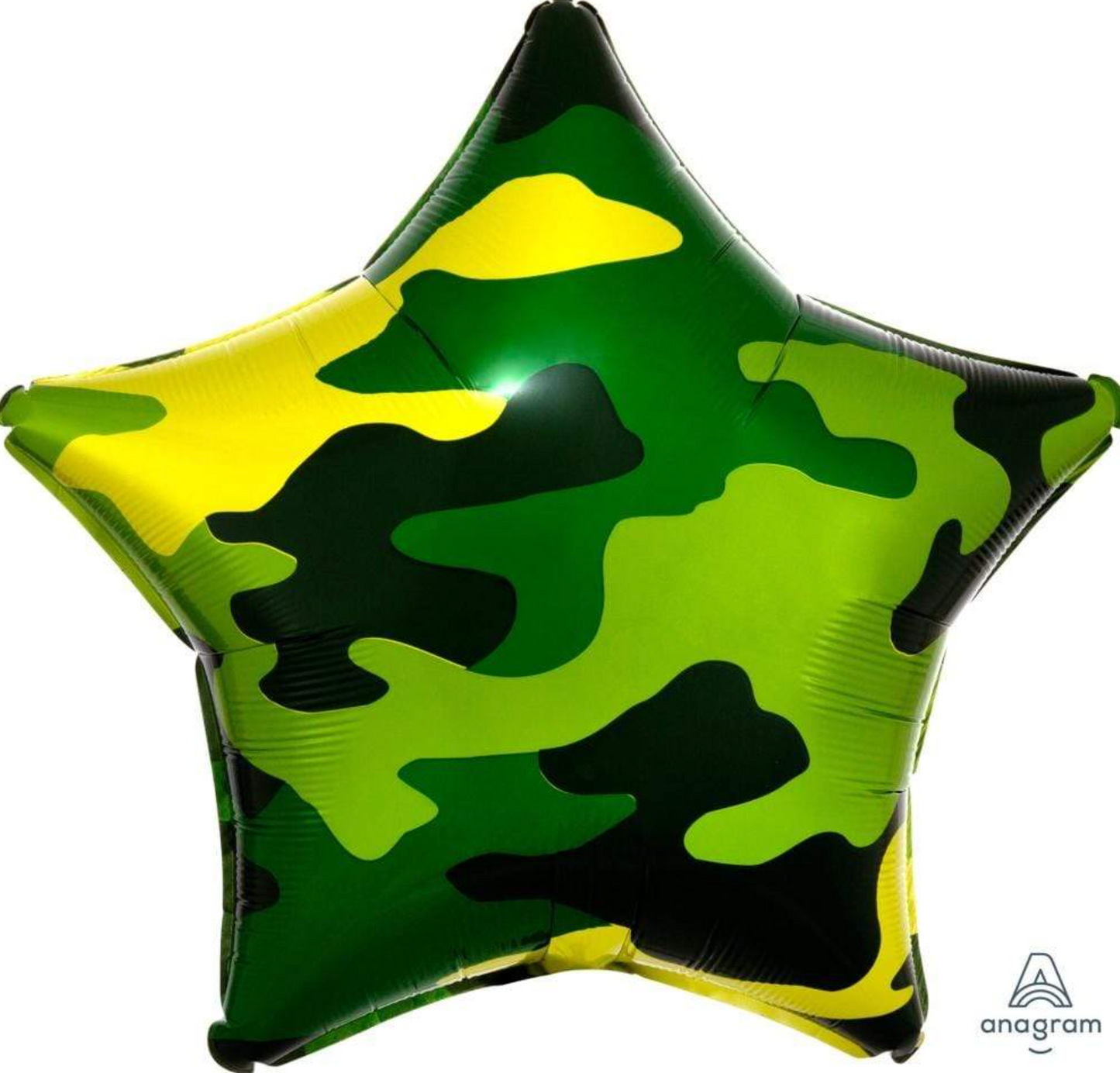19" Camouflage Star Mylar Balloon