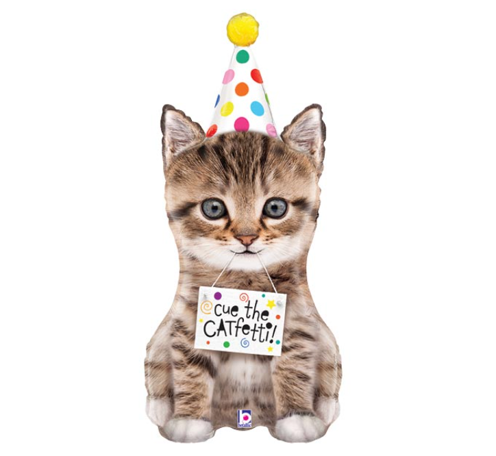 41" Cue the Catfetti Mylar Balloon