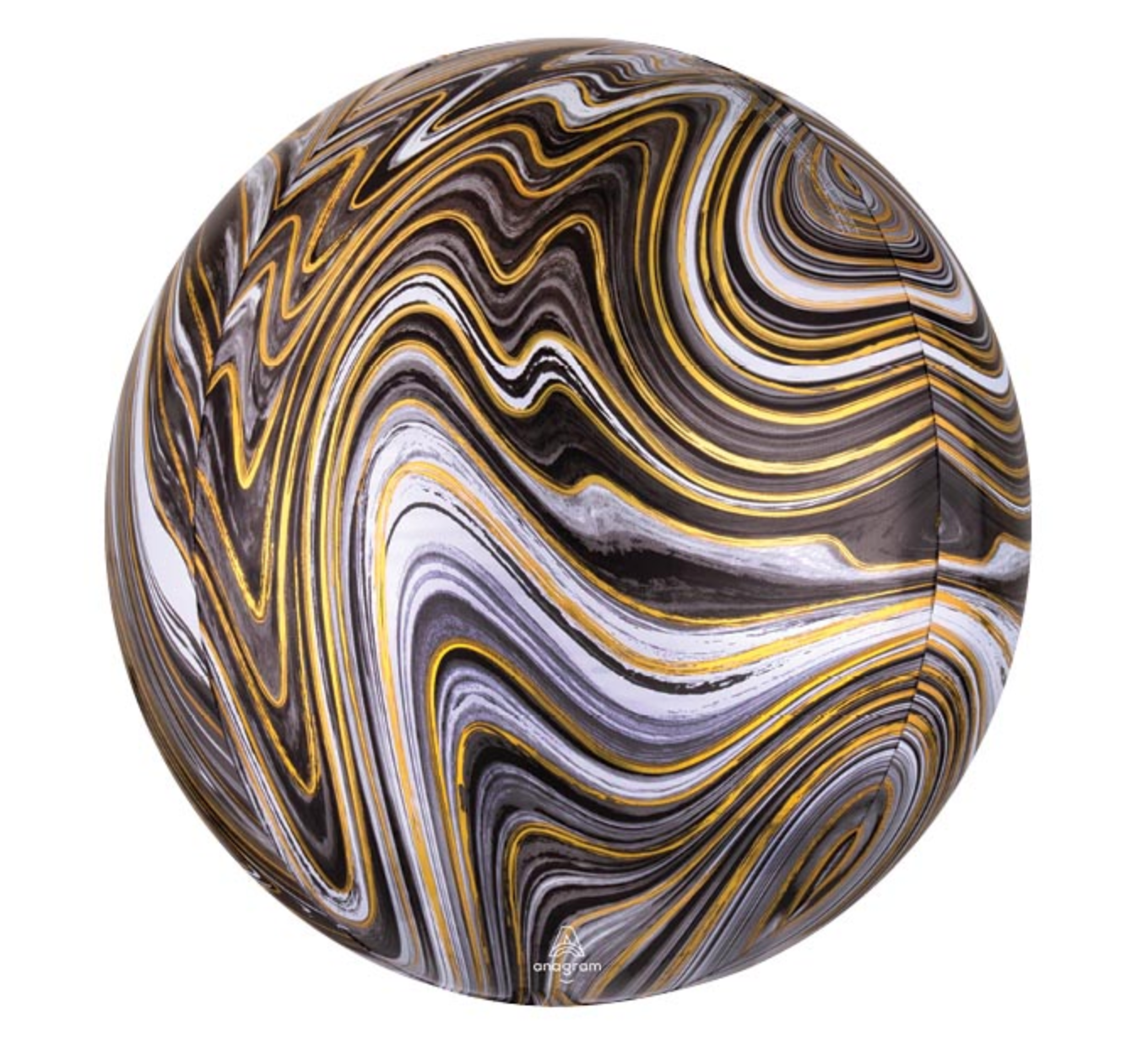 16" Black Marble Orbz