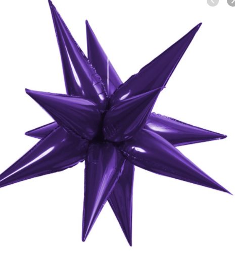 26" Small Star Burst Foil Balloon