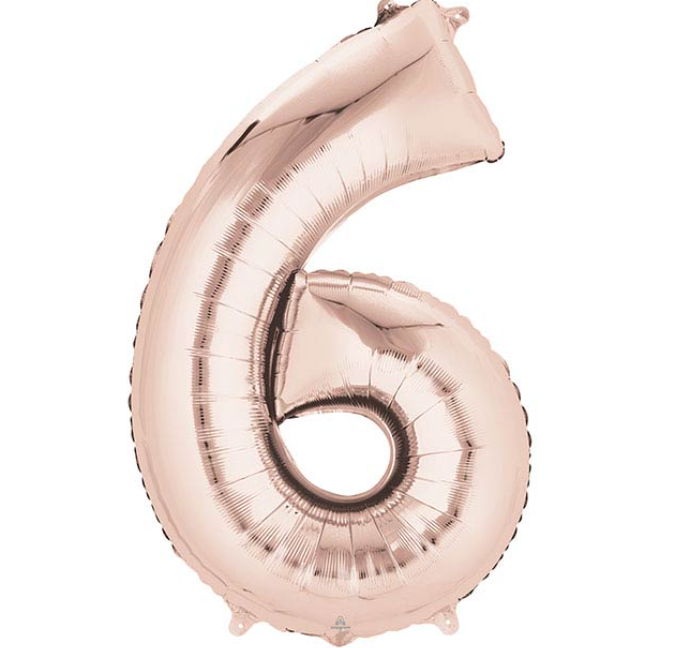 34" "Light Pink" Mylar Numbers