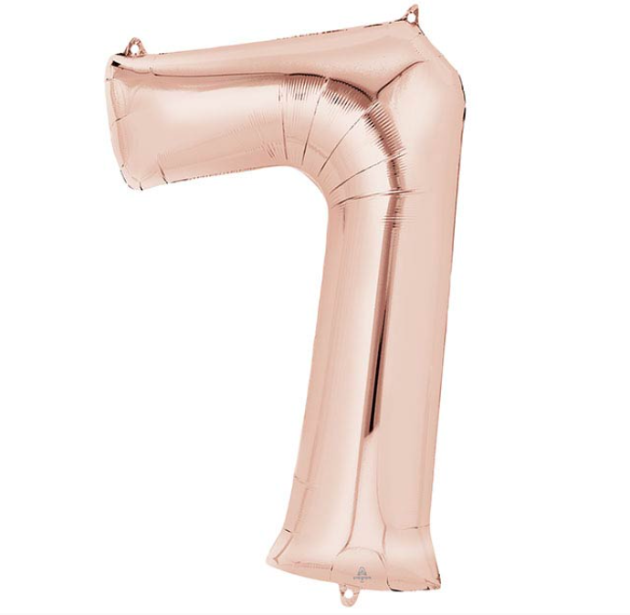 34" "Light Pink" Mylar Numbers