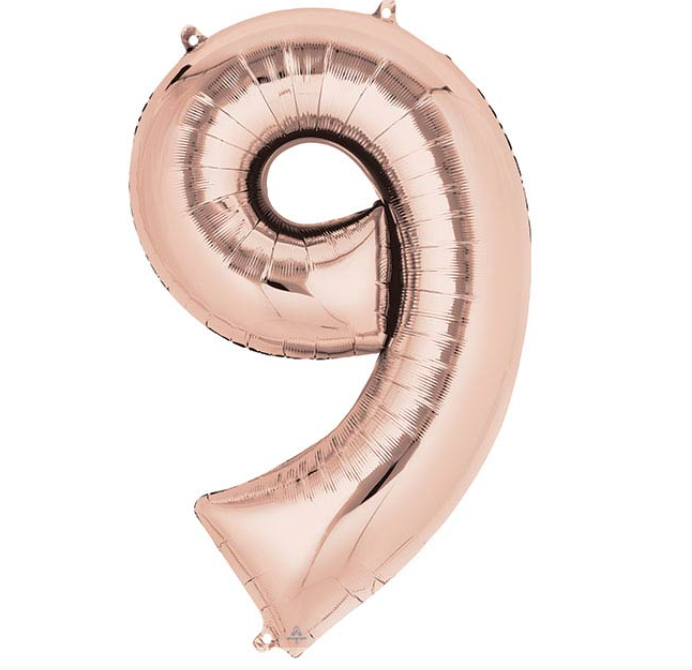 34" "Light Pink" Mylar Numbers