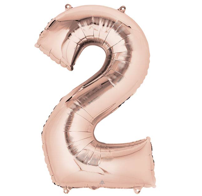 34" "Light Pink" Mylar Numbers