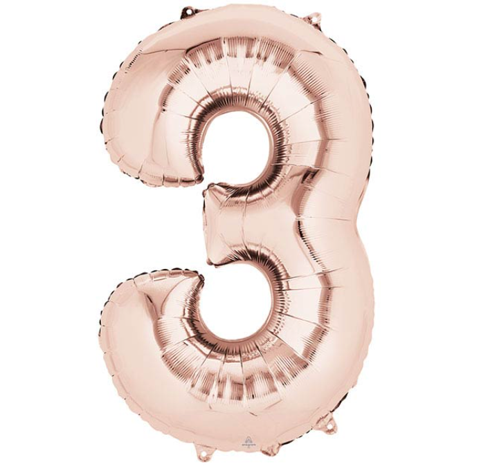 34" "Light Pink" Mylar Numbers