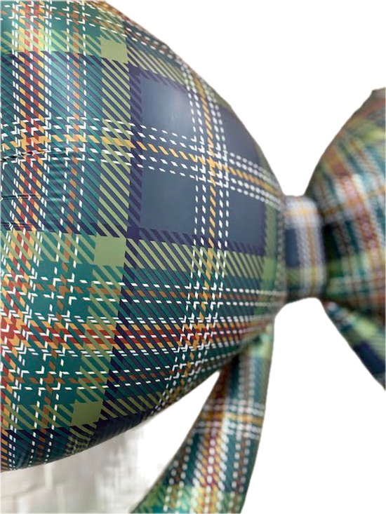 40" Plaid Bow Mylar