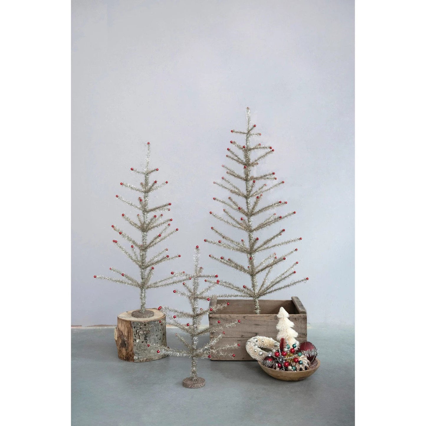 48"H Vintage Reproduction Tinsel Trees