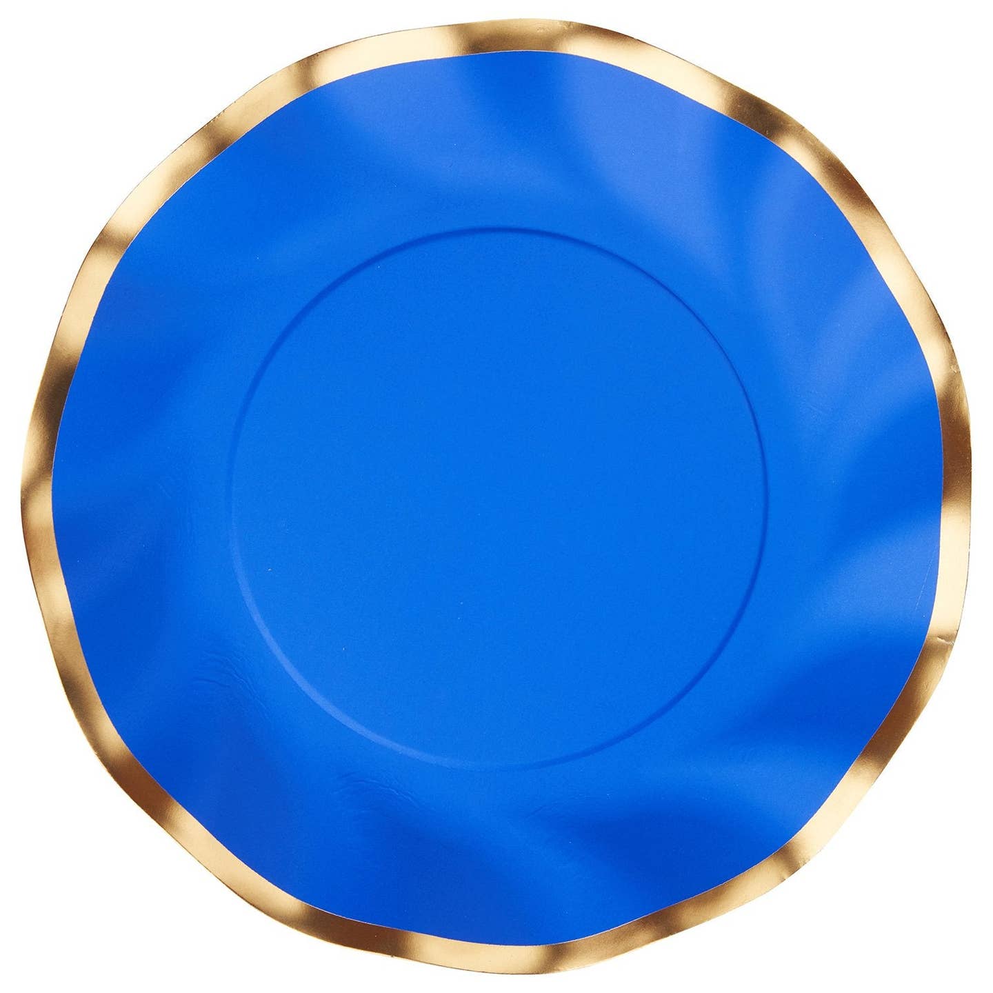 Blue Wavy Salad Plate