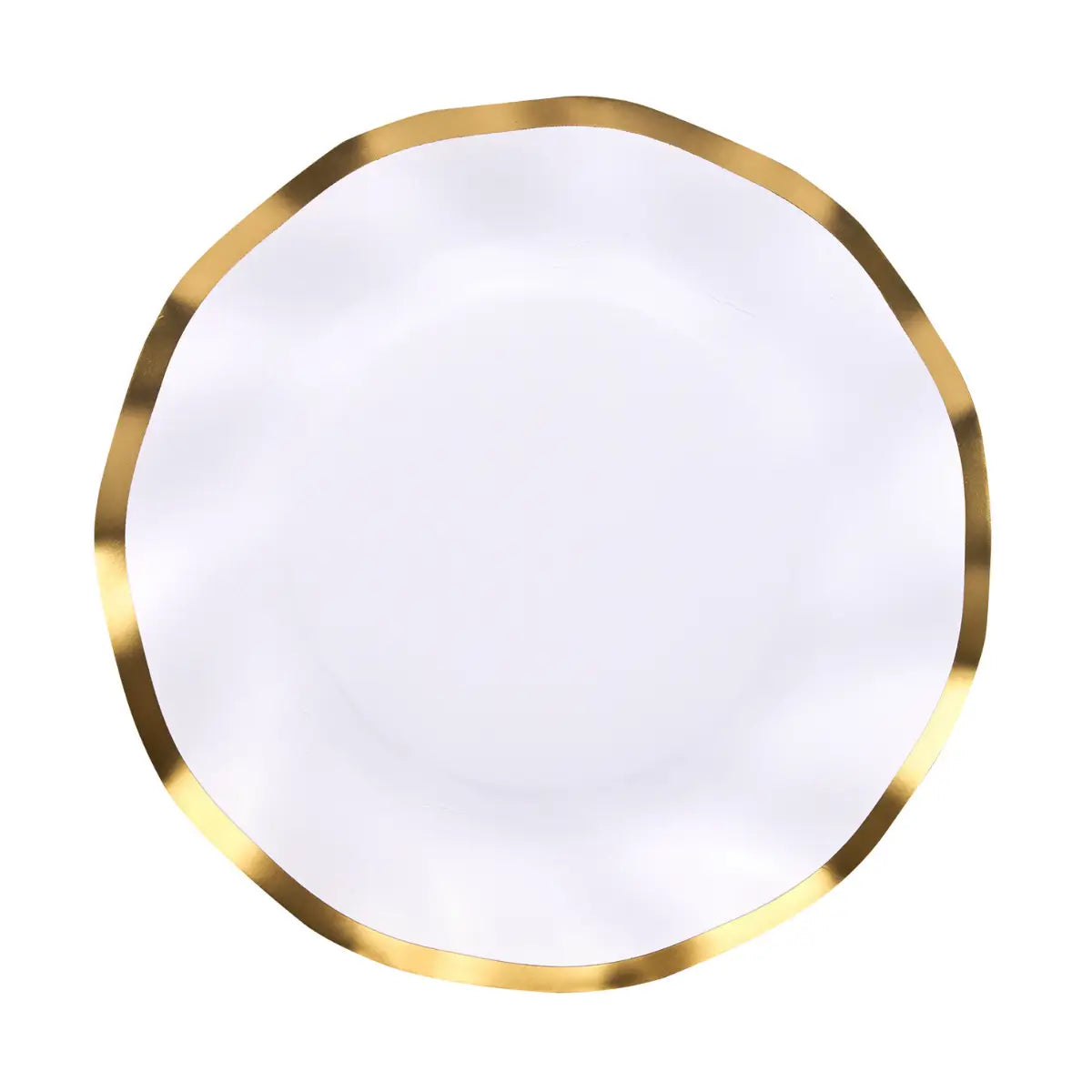 White Wavy Salad Plates