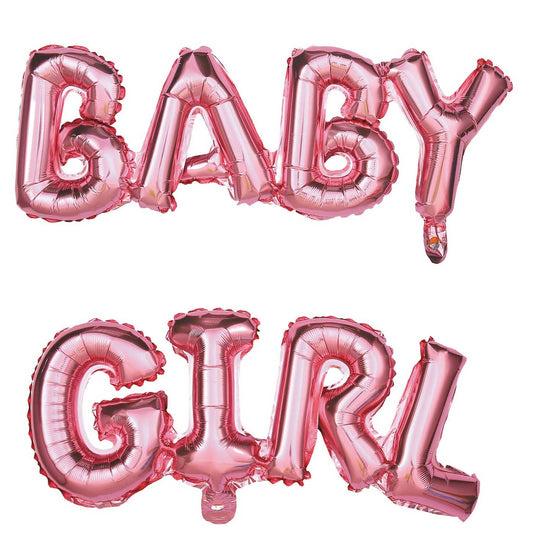 Baby Girl Mylar Letter Balloons