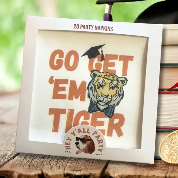 Tiger Graduation Cocktail Napkin