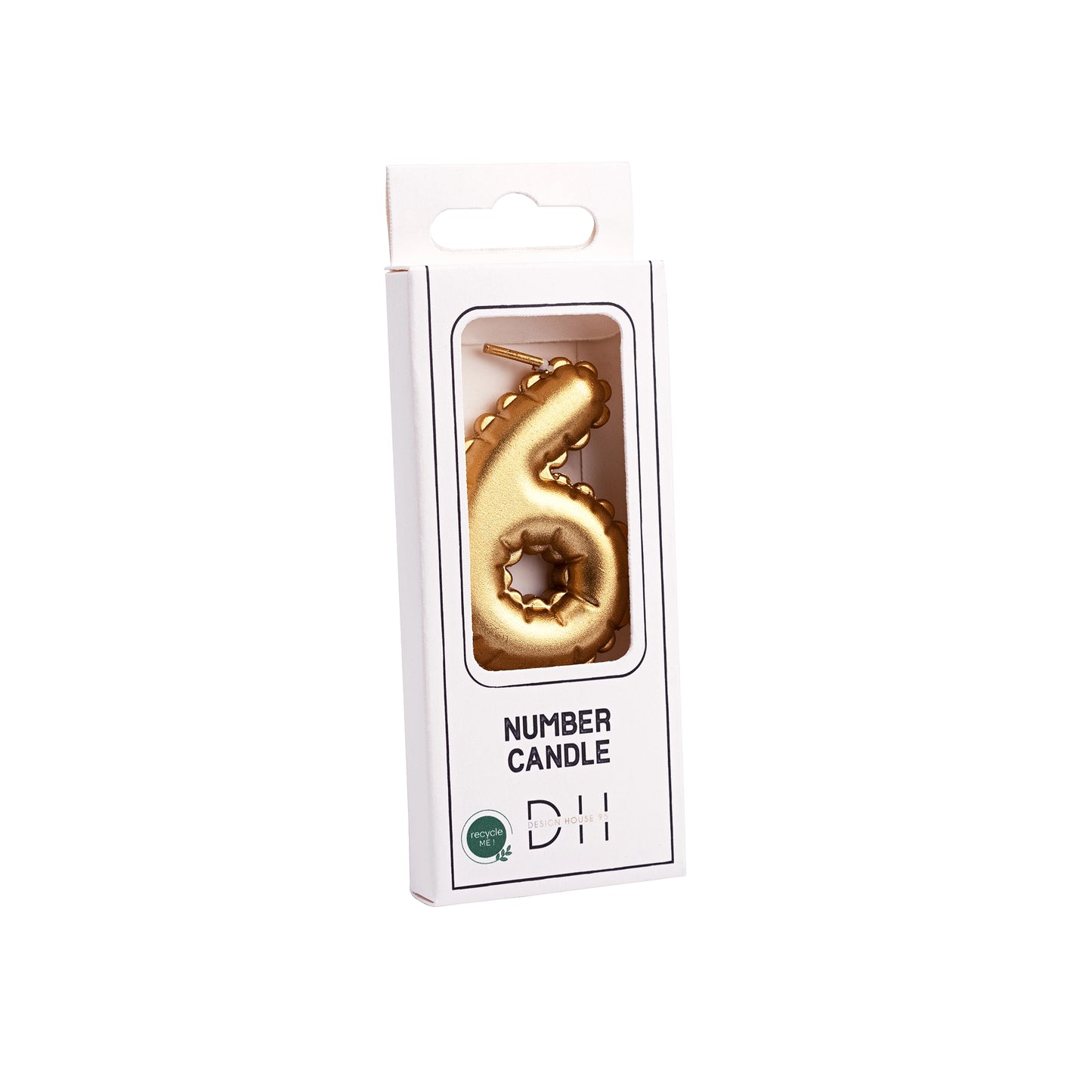 Gold Foil Balloon Number Candles