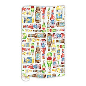 Load image into Gallery viewer, Handpainted Beer Bottles Pattern Wrapping Paper
