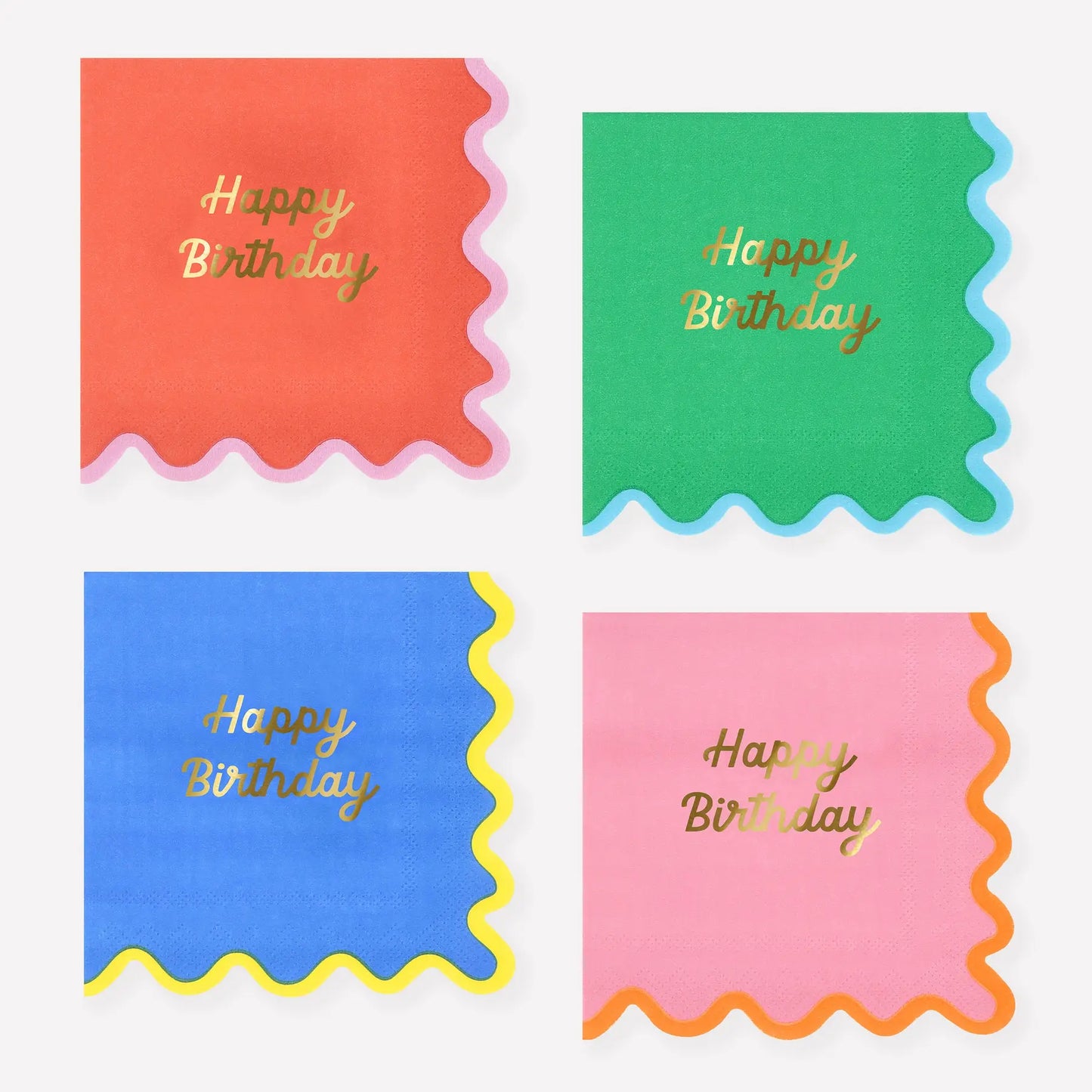 Wiggle Edge Birthday Small Napkins