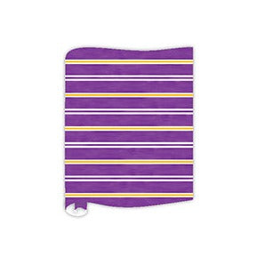 Watercolor Purple and Yellow Stripe Table Runner