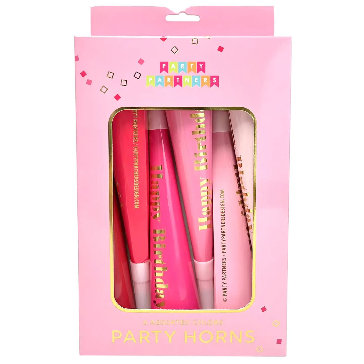 Pink Happy Birthday Tooters