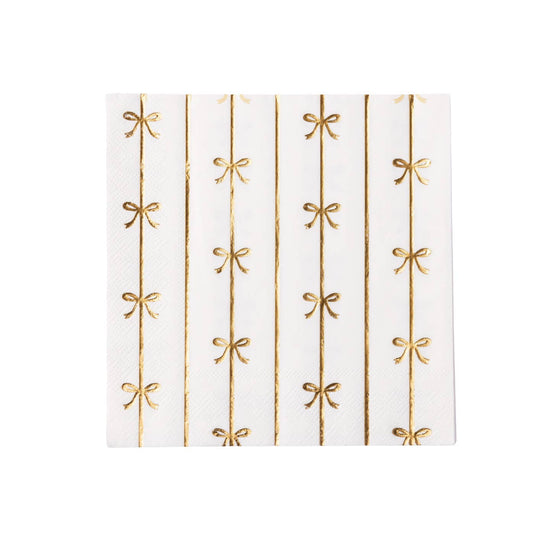 Gold Signature Bow Large Napkins