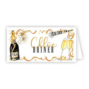 Handpainted New Years Eve Icons Placecards