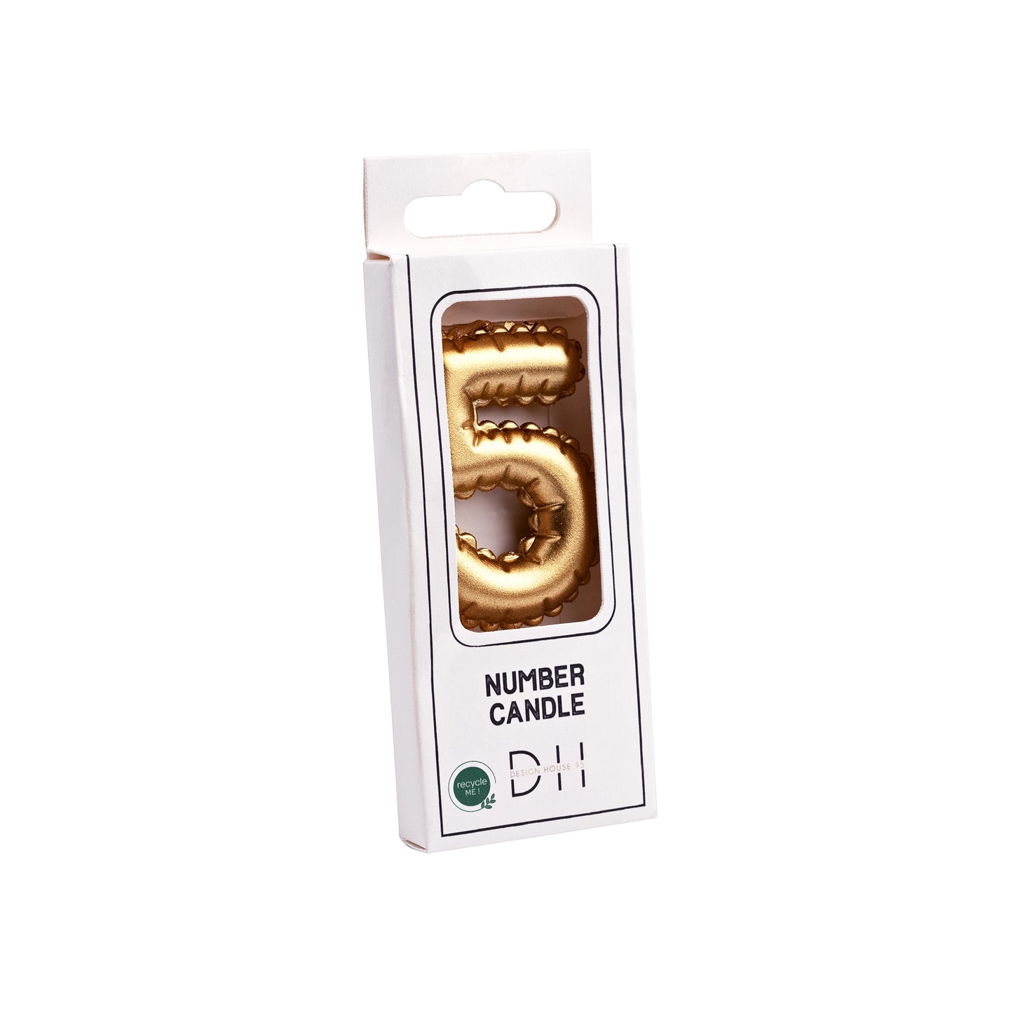 Gold Foil Balloon Number Candles
