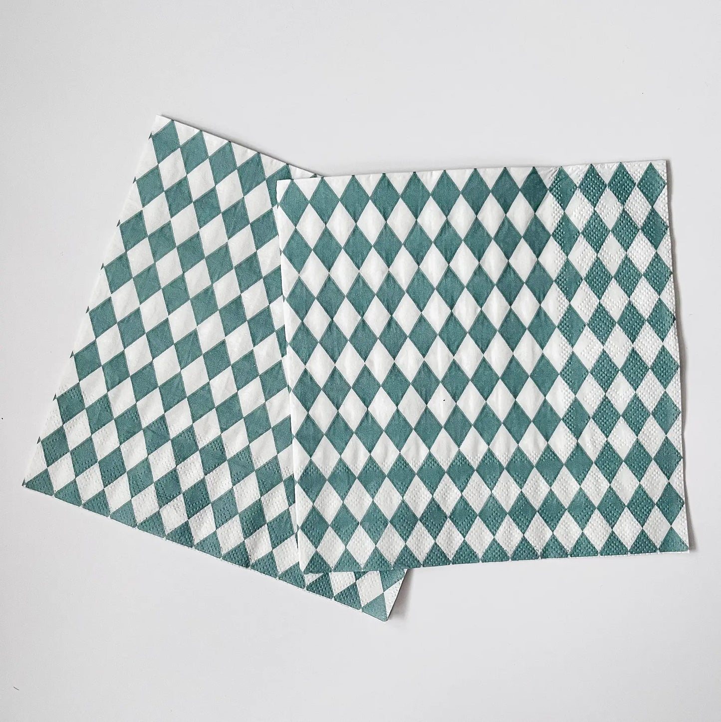 Green Bavarian Check Large Napkins