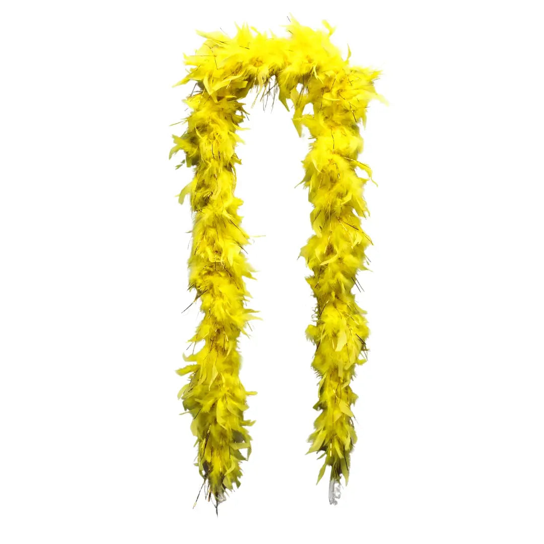 Yellow Boa with Gold Tinsel