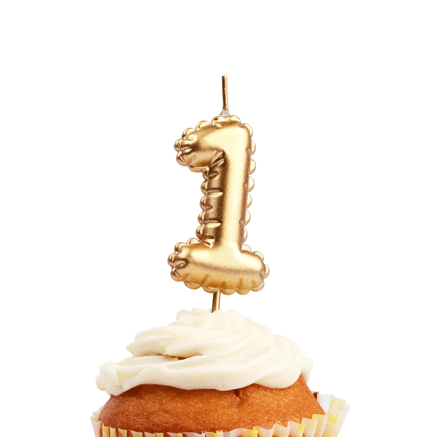 Gold Foil Balloon Number Candles