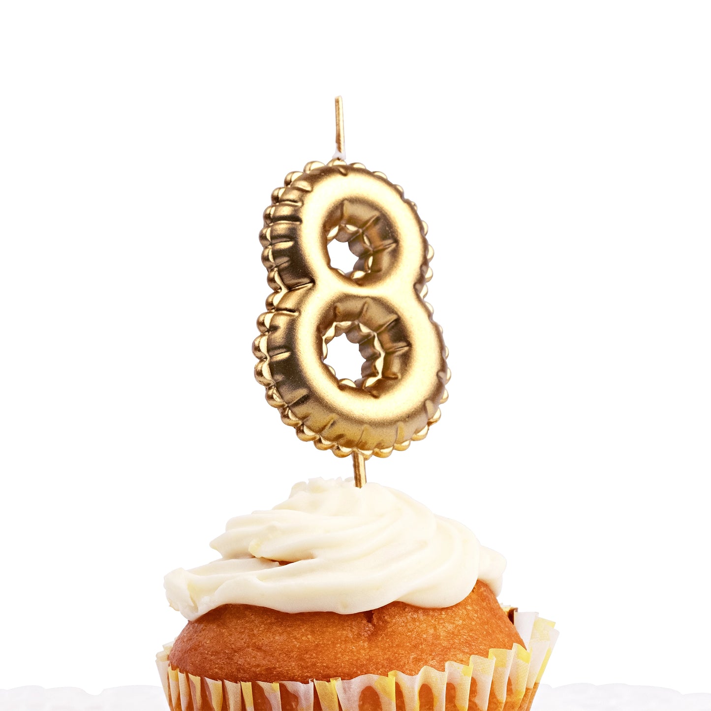 Gold Foil Balloon Number Candles