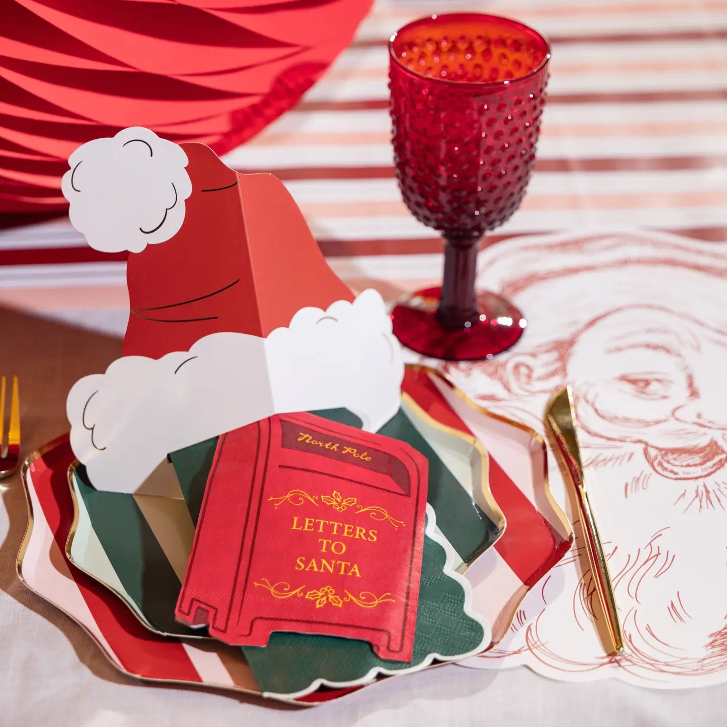 Paper Santa Hat Napkin Holders
