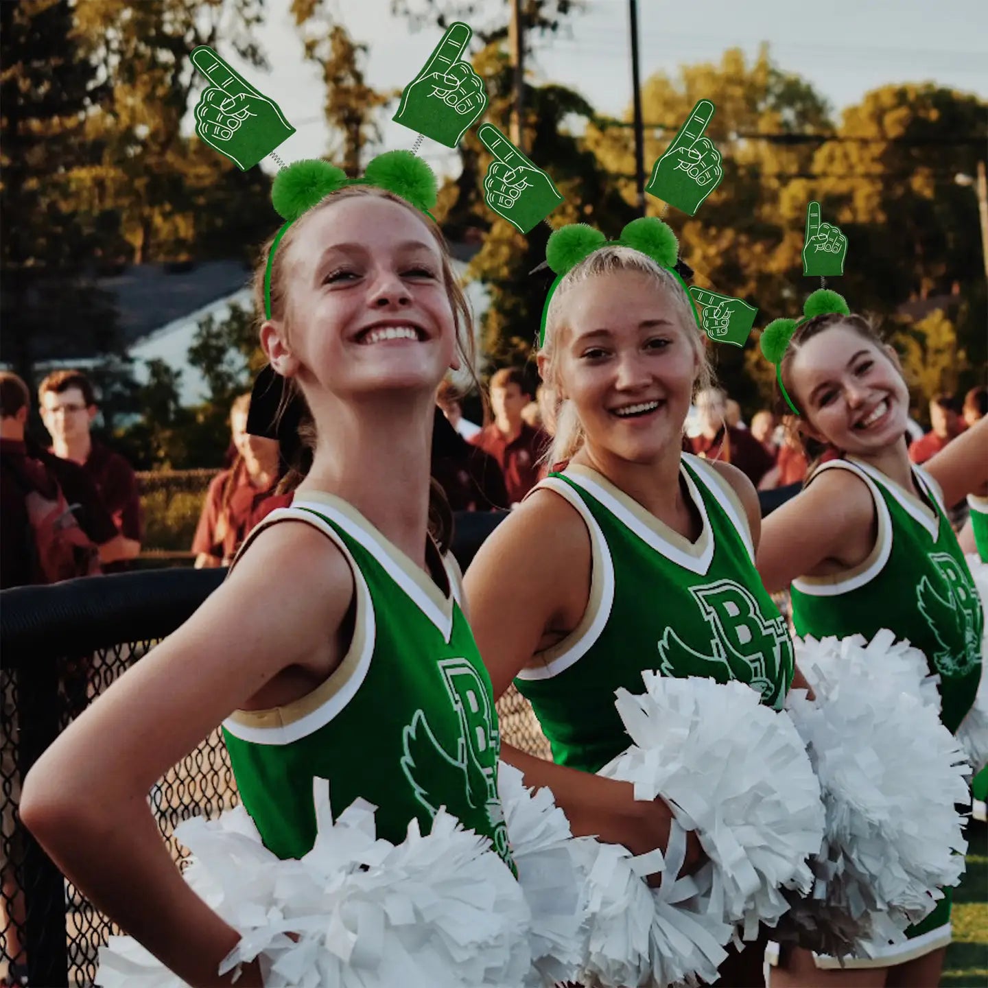 Green Foam Finger Boppers Headband