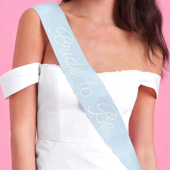 Bride to Be Pearl + Blue sash