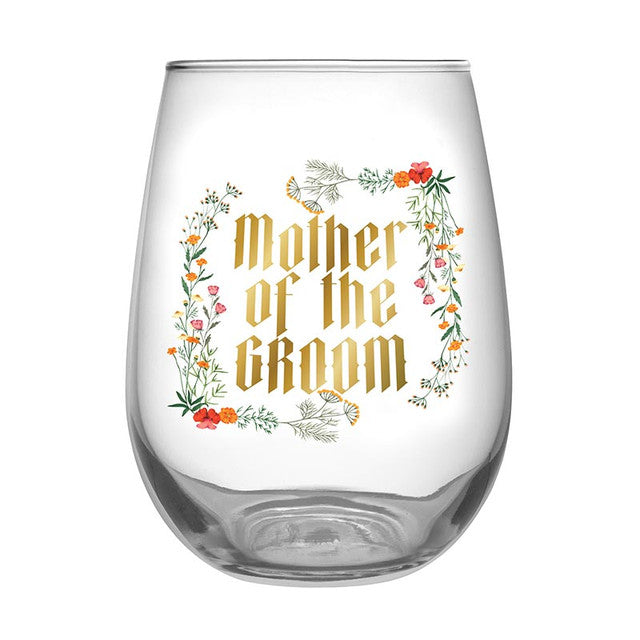 Mother of the Groom Boho Wine Glass