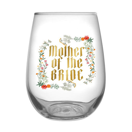 Mother of the Bride Boho Wine Glass