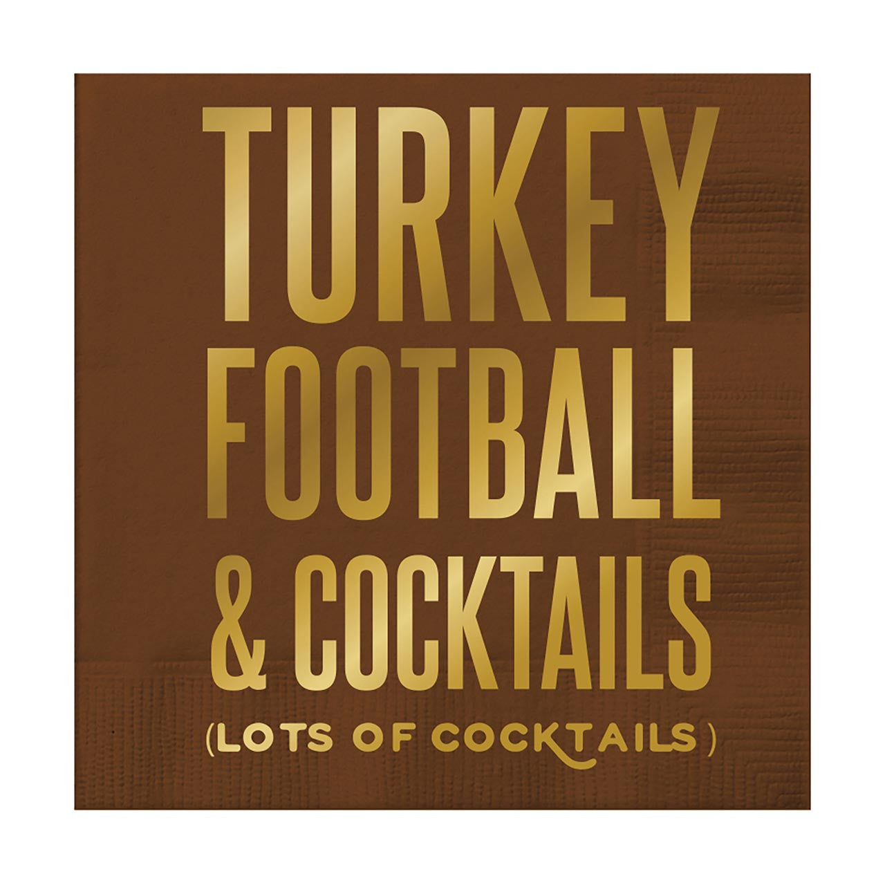 Turkey, Footballs & Cocktails Napkins