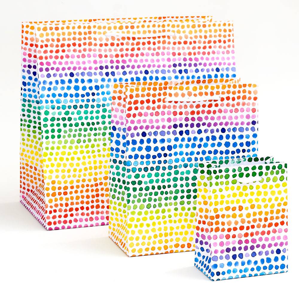 Rainbow Dots Gift Bag, Small