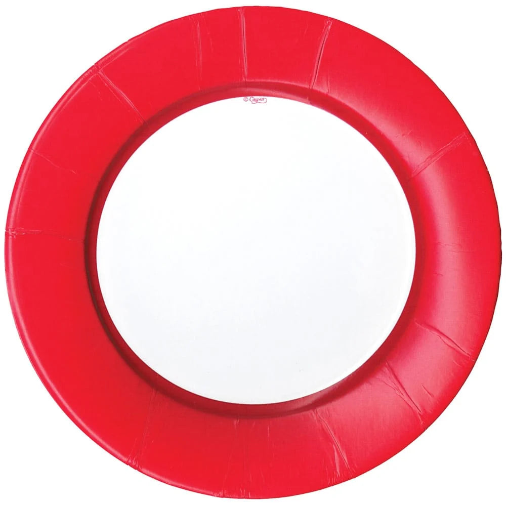 Linen Red Dinner Plate