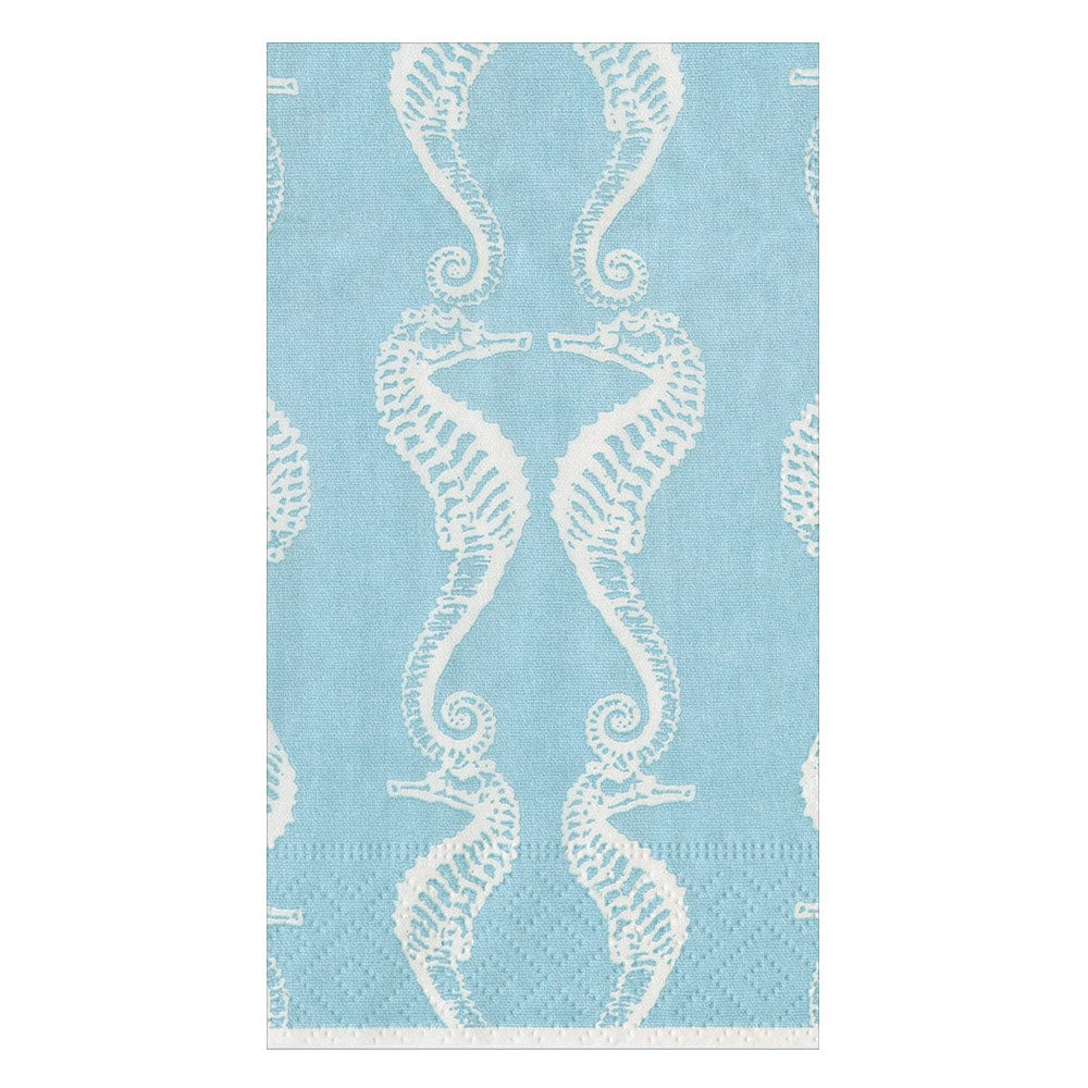 Robin's Egg Seahorses Guest Towel